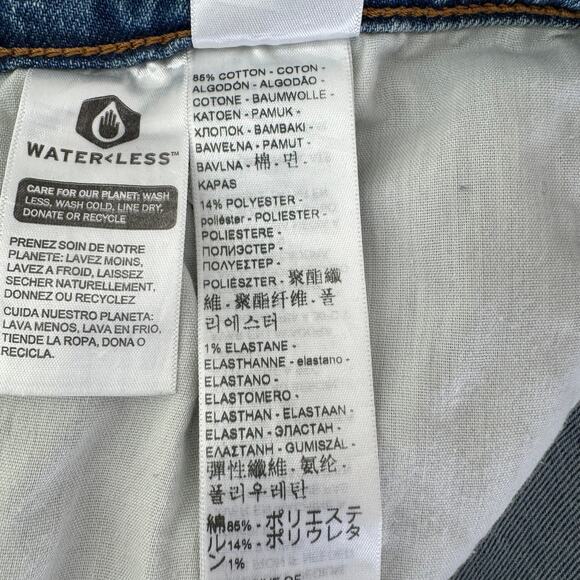 Levi's Ribcage Bell Jeans blown out knee Womens Size 33 - Picture 9 of 14